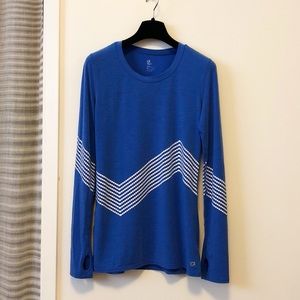 GapFit Breathe LS Top in blue, Sz S